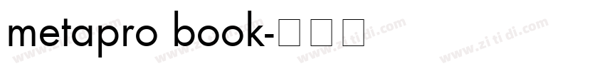 metapro book字体转换